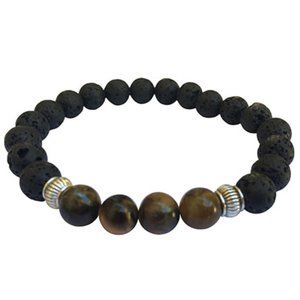 Zorbitz Lava Rock Diffuser Bracelet Protection Tigers Eye Gemstone Essential Oil